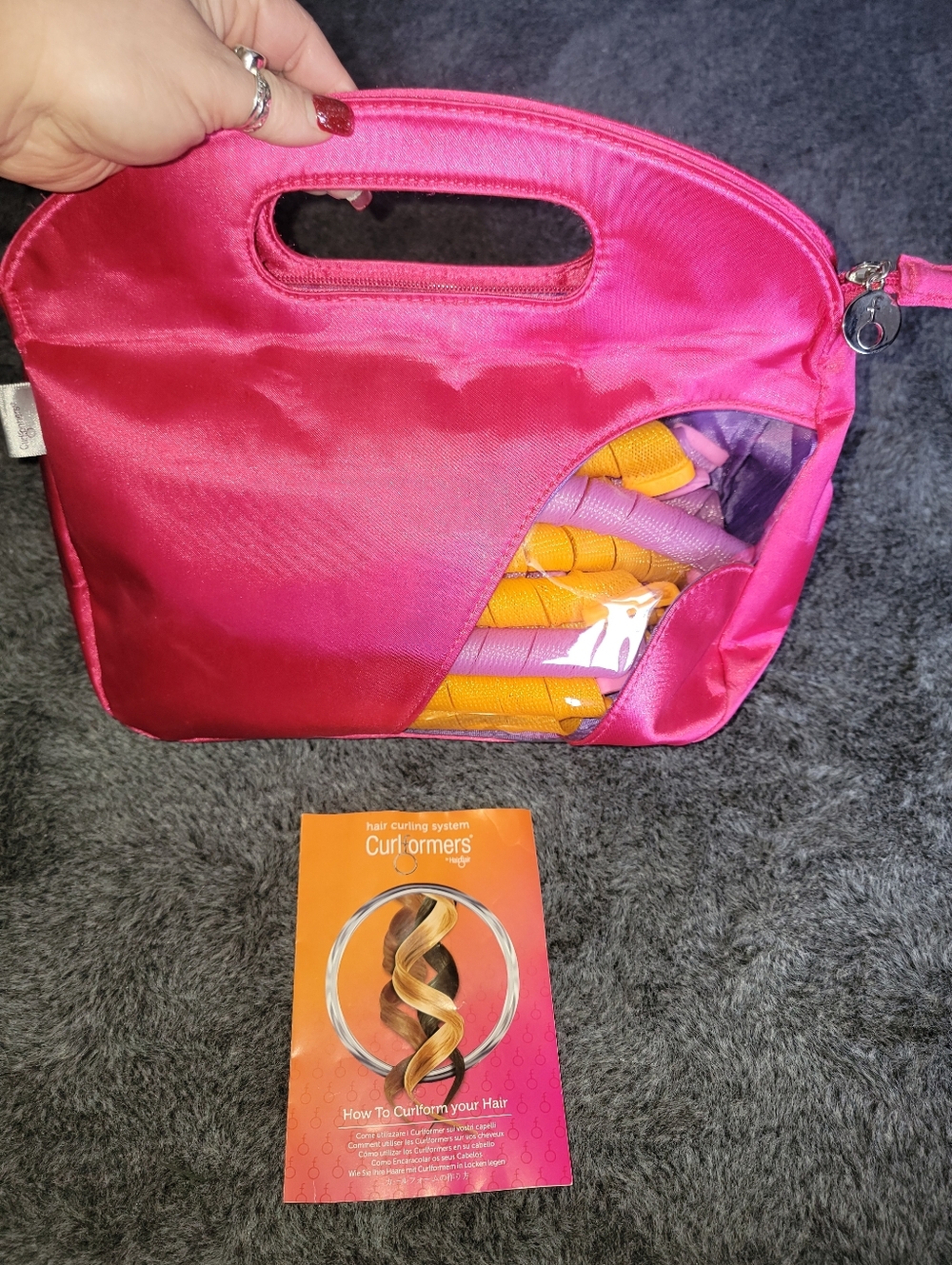 Curlformers With Pink Satin Carry Case with Handle